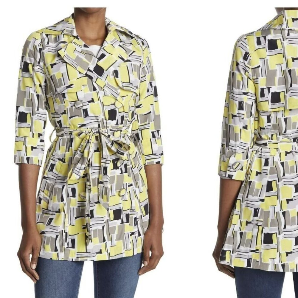 Vertigo Belted Double Breasted Trench Coat size L